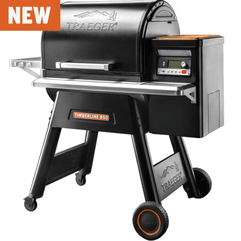 Modern black outdoor grill