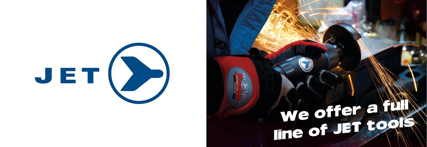 Grinding tool with JET branding