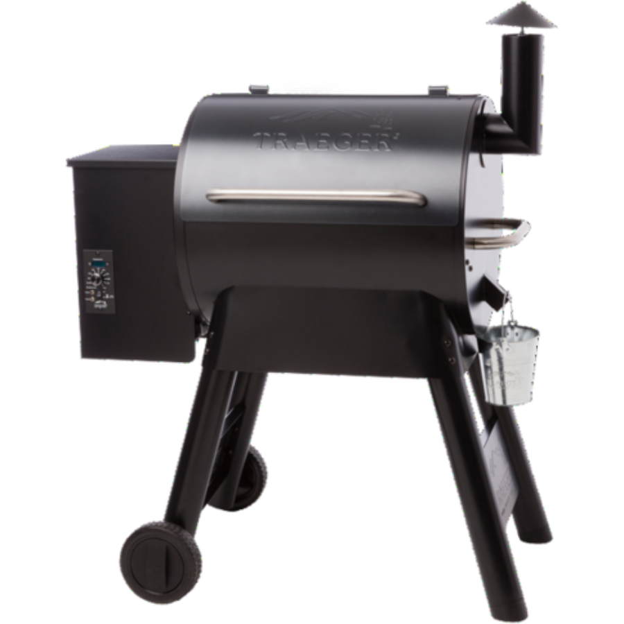 Modern barbecue grill on wheels