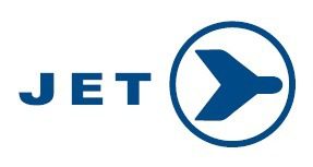 Airplane icon next to "JET" text