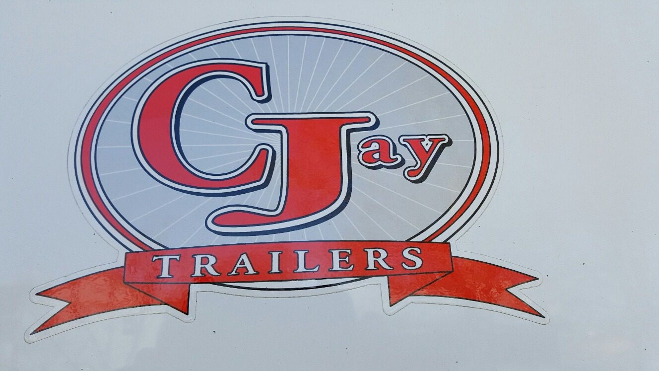CJay Trailers branding with ribbon design