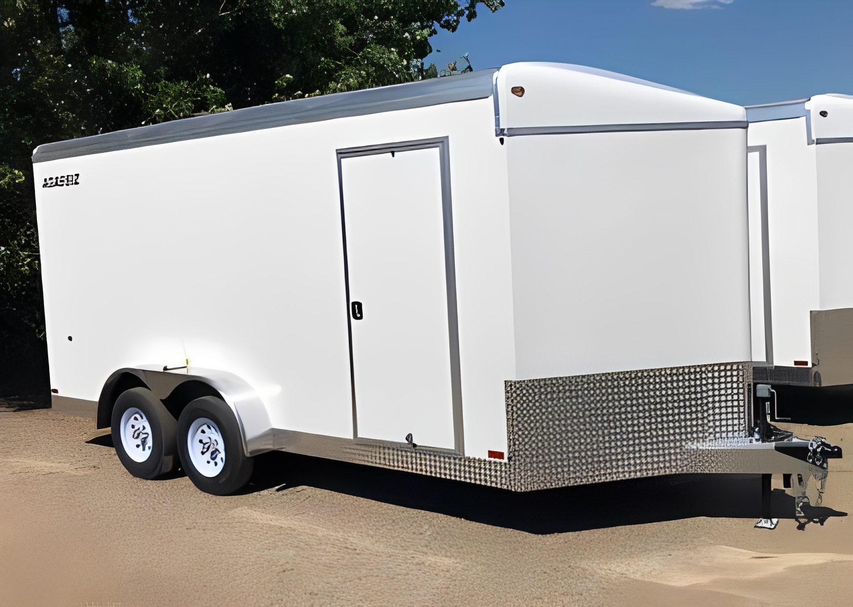 Enclosed utility trailer with double axles
