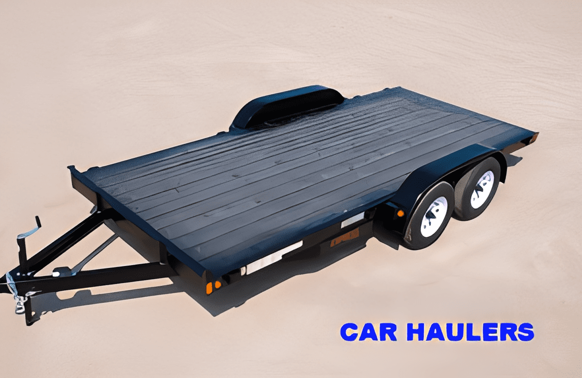 Flatbed trailer with dual axles