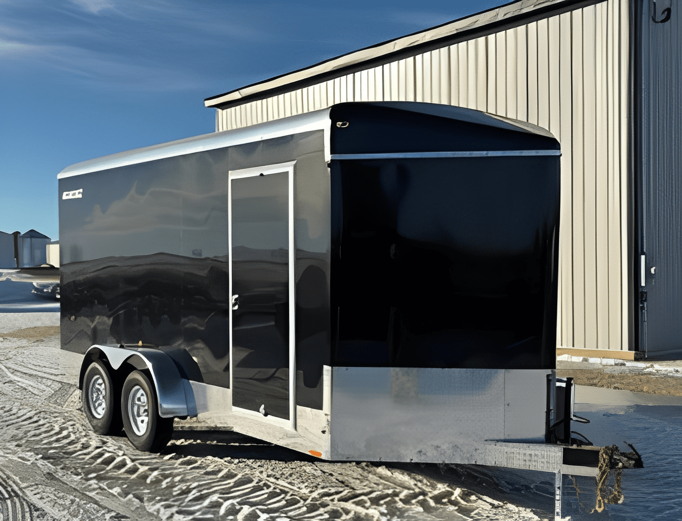 Enclosed trailer with dual axles